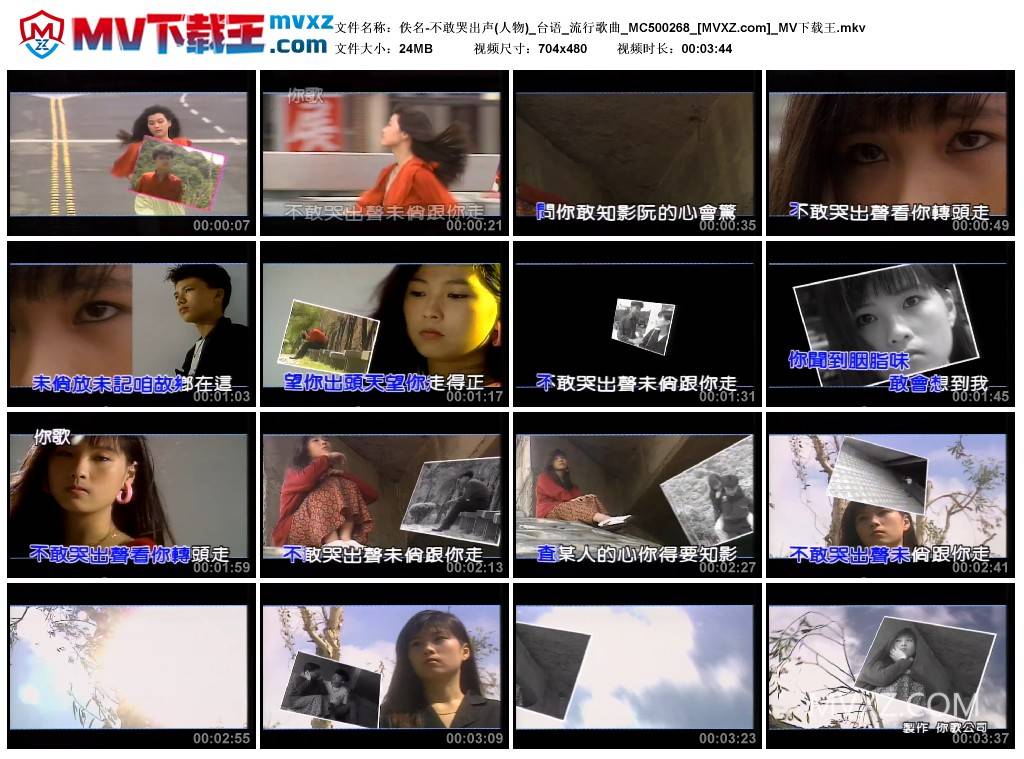 佚名-不敢哭出声(人物)_台语_流行歌曲_MC500268